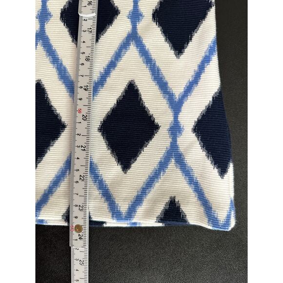 Talbots Women Black Blue Printed TankBlouse Thick Material Size MP Office Career - Picture 7 of 9